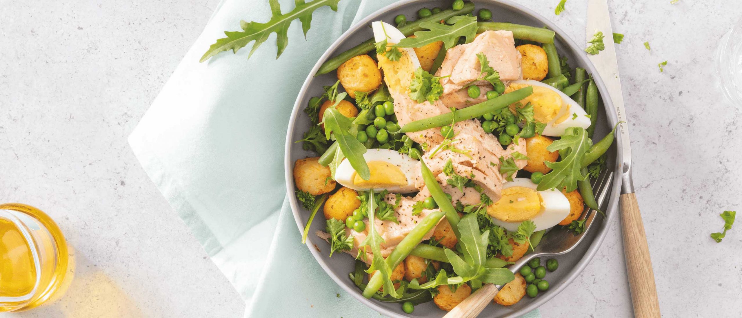 Sommerlicher Kartoffelsalat mit Lachs Bellevue